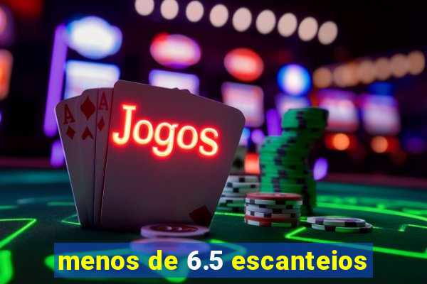 menos de 6.5 escanteios